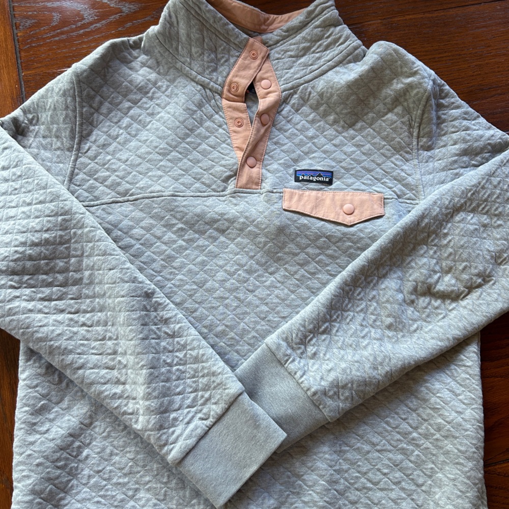 Patagonia cotton quilted 1/4 zip Pullover